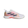 Adidas Adidas Avacourt White/Indigo/Orange Women's Shoe -Pickleball Equip Store adidas adidas avacourt white indigo orange womens