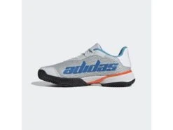Adidas Adidas Barricade Junior Tennis Shoe- Grey/White/Blue 13 Adidas Adidas Barricade Junior Tennis Shoe- Grey/White/Blue -Pickleball Equip Store adidas adidas barricade junior tennis shoe grey wh 5