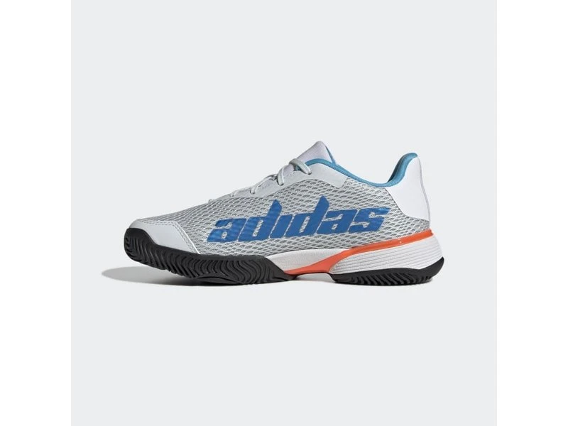 Adidas Adidas Barricade Junior Tennis Shoe- Grey/White/Blue 8 Adidas Adidas Barricade Junior Tennis Shoe- Grey/White/Blue - Image 6