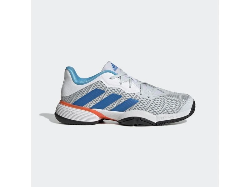 Adidas Adidas Barricade Junior Tennis Shoe- Grey/White/Blue 3 Adidas Adidas Barricade Junior Tennis Shoe- Grey/White/Blue
