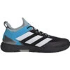 Adidas Adizero Ubersonic 4 HEAT Black/Blue/Grey Men's Shoe 1 Adidas Adizero Ubersonic 4 HEAT Black/Blue/Grey Men's Shoe -Pickleball Equip Store adidas adizero ubersonic 4 heat black blue grey me
