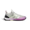 Adidas Adizero Ubersonic 4 HEAT White/Purple/Green Men's Shoe -Pickleball Equip Store adidas adizero ubersonic 4 heat white purple green
