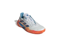 Adidas Barricade M White/Orange/Blue -Pickleball Equip Store adidas barricade m white orange blue 3