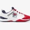 Fila Speedserve Men's Tennis Shoe White/Red/Navy -Pickleball Equip Store fila speedserve mens tennis shoe white red navy