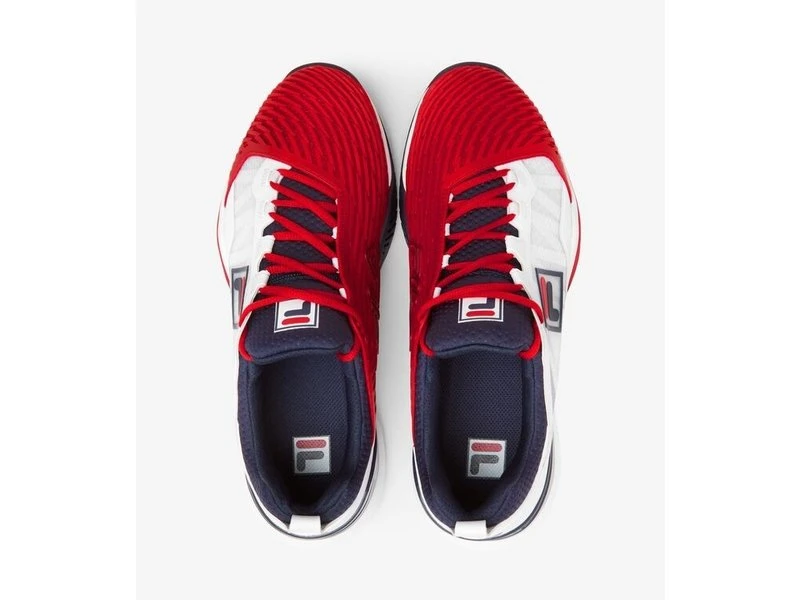 Fila Speedserve Men's Tennis Shoe White/Red/Navy 7 Fila Speedserve Men's Tennis Shoe White/Red/Navy - Image 5