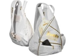 Franklin Pickleball Sling Bag White/Gold -Pickleball Equip Store franklin pickleball sling bag white gold 2