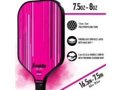 Franklin Signature Pro 13 Mm Pickleball Paddle Pink -Pickleball Equip Store franklin signature pro 13 mm pickleball paddle pin 4