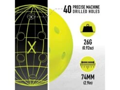 Franklin X-40 Pickleball X6 Yellow 11 Franklin X-40 Pickleball X6 Yellow -Pickleball Equip Store franklin x 40 pickleball x6 yellow 3