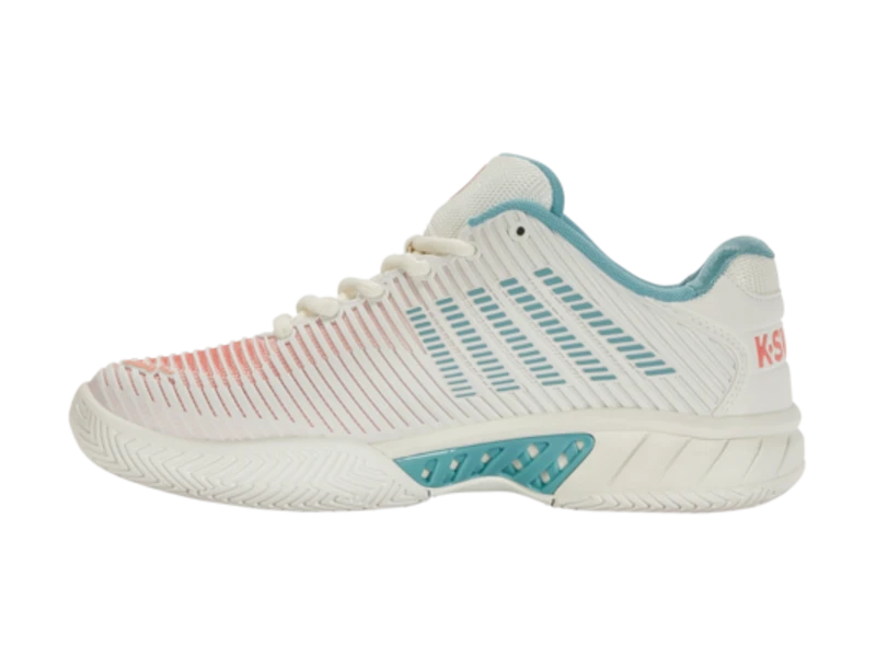 K-Swiss Hypercourt Express 2 Blanc/Blue/Desert Flower Women's Shoe 3 K-Swiss Hypercourt Express 2 Blanc/Blue/Desert Flower Women's Shoe