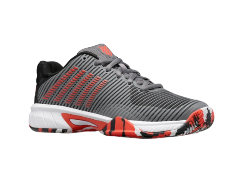 K-Swiss Hypercourt Express 2 Grey/White/Orange Junior Shoe 4 K-Swiss Hypercourt Express 2 Grey/White/Orange Junior Shoe - Image 2