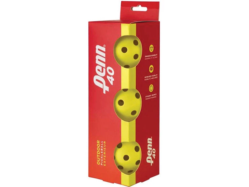 Penn 40 Outdoor Pickleball X3 Yellow 3 Penn 40 Outdoor Pickleball X3 Yellow