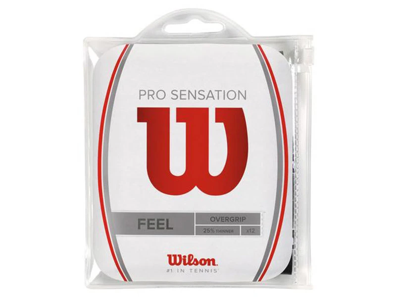 Wilson Pro Sensation Overgrip 12 Pack - White 3 Wilson Pro Sensation Overgrip 12 Pack - White