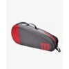 Wilson Team 3 Pack Bag Red/Gray 1 Wilson Team 3 Pack Bag Red/Gray -Pickleball Equip Store wilson team 3 pack bag red gray
