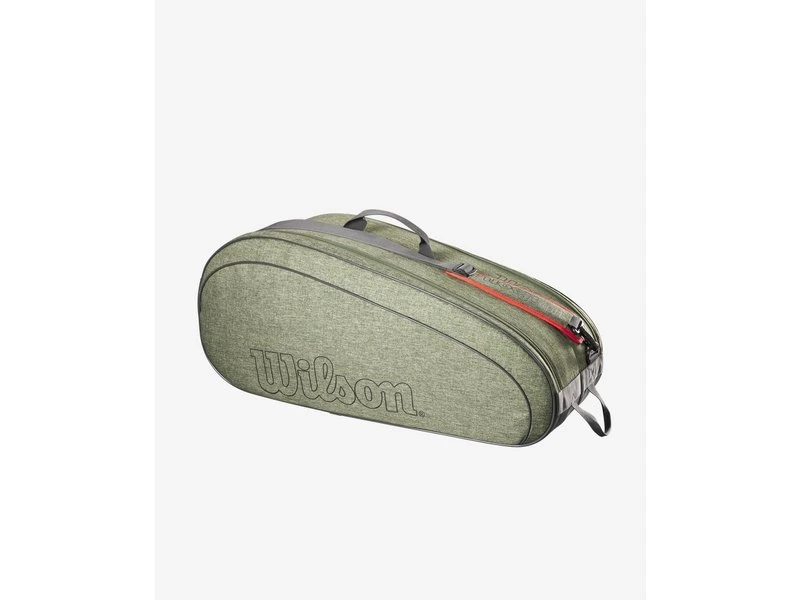 Wilson Team 6 Pack Racquet Bag- Heather Green 3 Wilson Team 6 Pack Racquet Bag- Heather Green