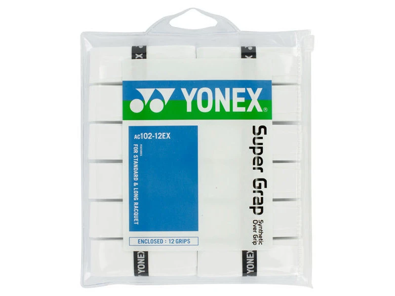Yonex Super Grap 12 Pack White Overgrips 3 Yonex Super Grap 12 Pack White Overgrips